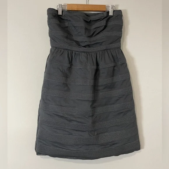 J. Crew Womens Dress Size 2 Gray Strapless Mini - Picture 9 of 12